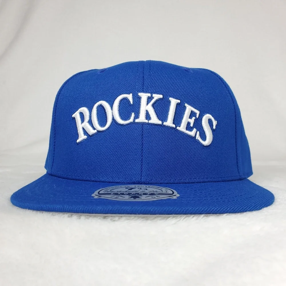 Colorado Rockies Mitchell & Ness MLB Fitted 7 3/4 Liberty Fit Hat‎ Cap Blue NWT